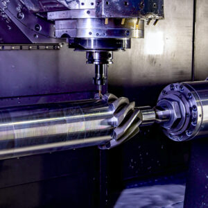 Fabrication and production of bevel gear shaft on the machining center of a milling machine.